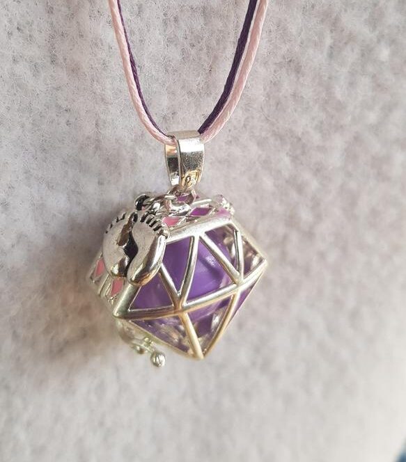 Bola de grossesse rose et violet - perle d'harmonie mauve