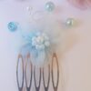 20200612_135250 Peigne mariage - fleur organza bleu clair
