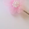 Épingle cheveux mariage - fleur organza rose clair