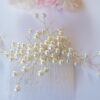 Grand peigne mariage - vigne dorée de multitude de perles blanches