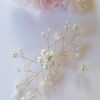 Vigne de cheveux mariage - fleur en perles blanches