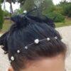 Headband - Roses et perles ivoires