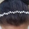 20200822_150737 Headband - Tresses de perles blanches