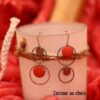 Boucles d'oreilles inox personnalisables - ASYMETRIQUES cercles et sequins colorés