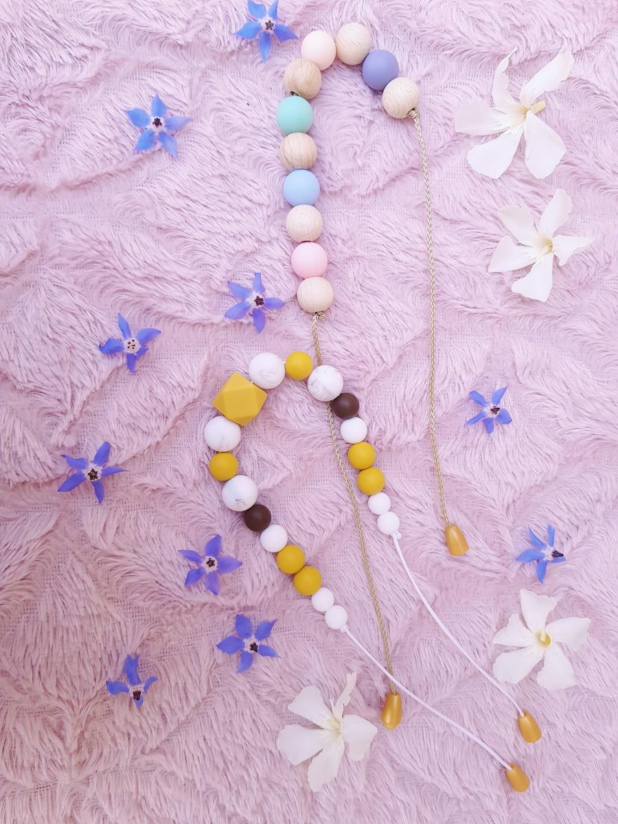 Colliers d'allaitement et de portage fait main. Calino Crea