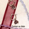 Boucles d’oreilles inox personnalisables fait main - petite créole avec double sequins. Calino crea