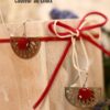 Boucles d'oreilles inox personnalisables fait main - Eventail et sequin émaillé rouge. Calino Crea Boucles d'oreilles inox personnalisables fait main - Eventail et sequin émaillé rouge. Calino Crea