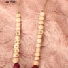 Collier d'allaitement et de portage fait main - bois naturel et silicone bordeaux avec prénom ou mot personnalisable. Calino Crea
