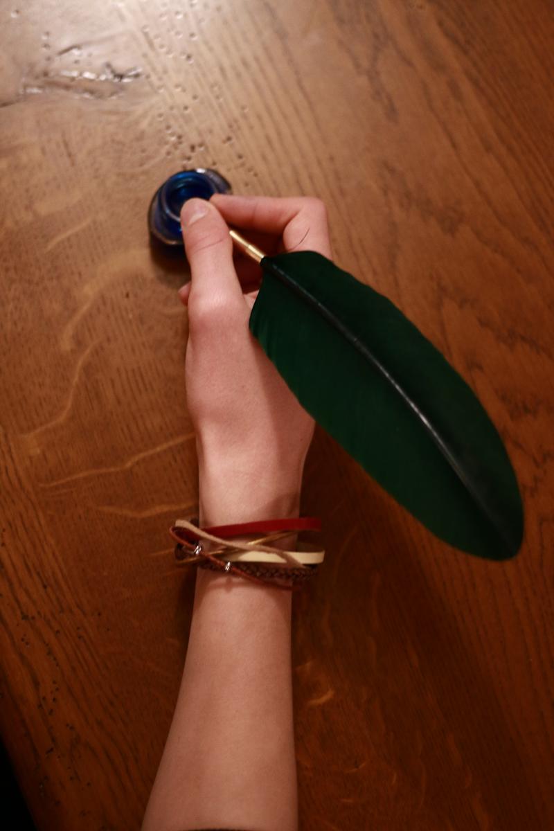 Bracelet inox personnalisable artisanal homme - Cuir multi-rangs et fermoir argenté. Calino Créa