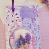 Carte et marque-page artisanaux - Lavande et papillon "Bonne Fête" Mauve-violet. Calino Créa