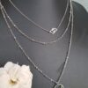 Collier triple-rang argenté artisanal - Coeur et Amour. Calino Créa Collier triple-rang argenté artisanal - Coeur et Amour. Calino Créa