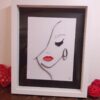 Tableaux / Cadre artisanal Visage femme glamour. Quilling. Calino crea