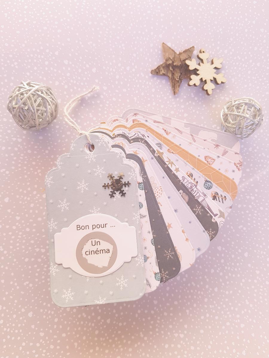 Carnet de "bons pour" à gratter - Noël bleu. Calino Créa