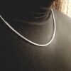 Collier maille serpent 3 mm argenté inox