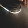 Collier maille serpent plate 6 mm argenté inox
