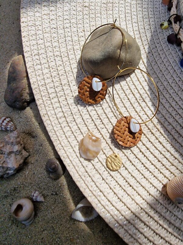 Créoles inox doré - éléments interchangeables "Maxi". Calino créa Créoles inox doré - éléments interchangeables "Maxi"