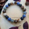 Bracelet homme pierre naturelle - protection sodalite, serpentine, labradorite, jaspe, oeil de tigre Bracelet homme perles naturelles 10 mm - Equilibre et protection