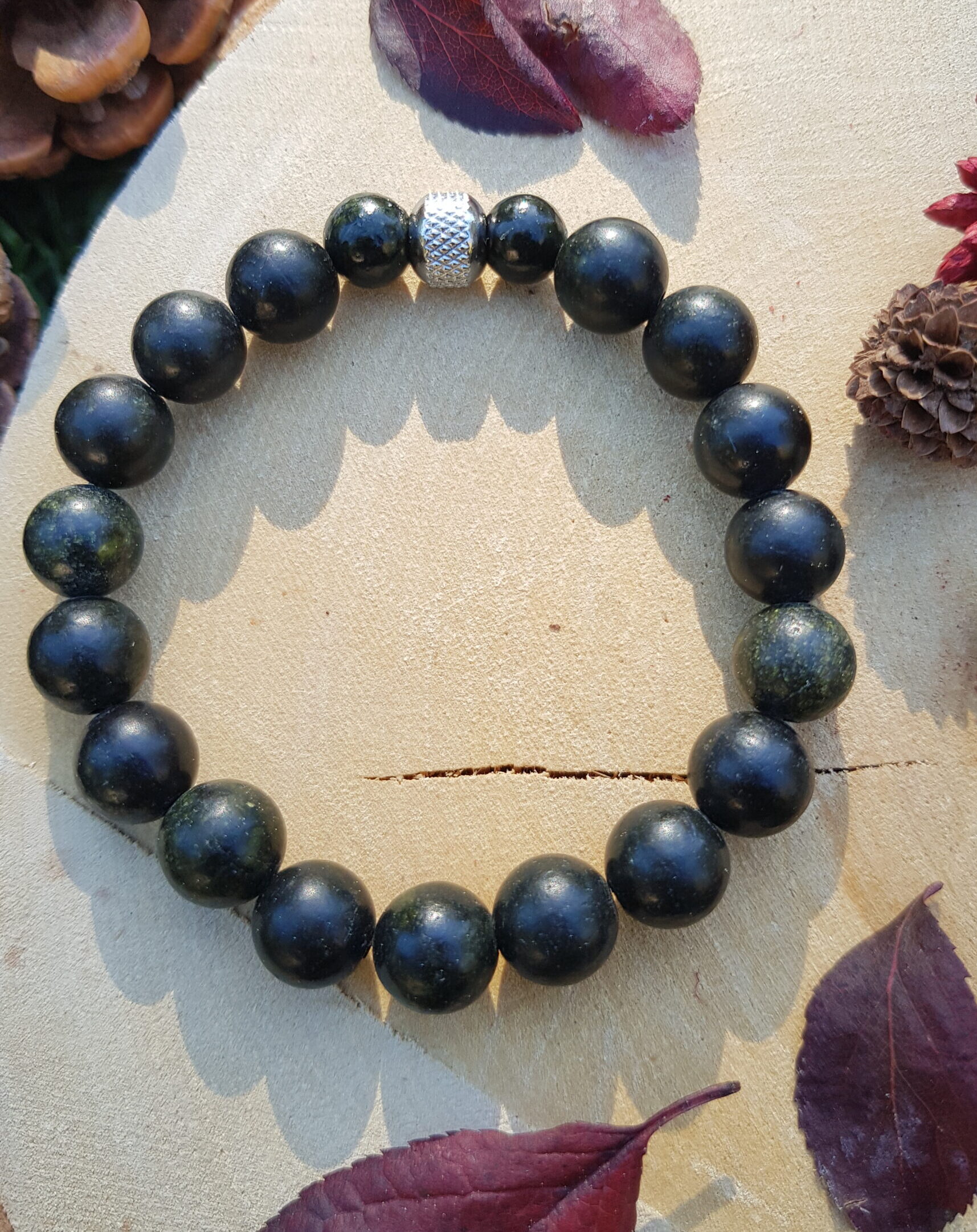 Bracelet homme pierre naturelle - serpentine