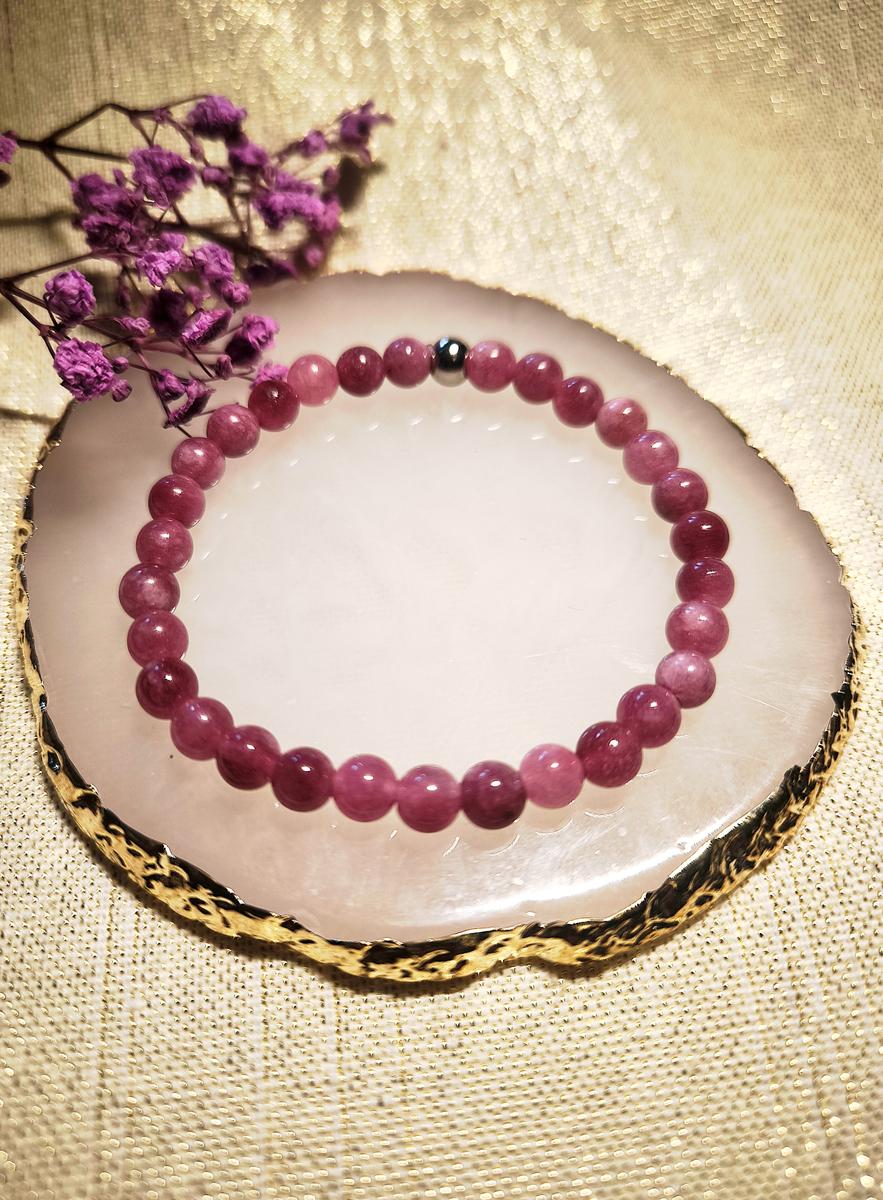 Bracelet perles naturelles 6 mm - Lépidolite Bracelet perles naturelles 6 mm - Lépidolite