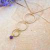 Collier cascade et sa pierre naturelle