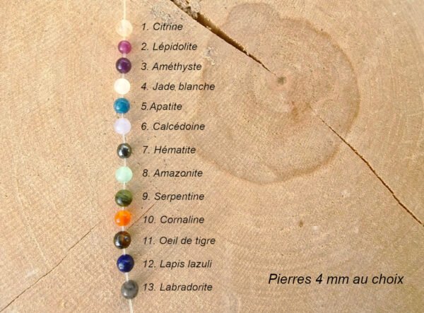 Collier cascade et sa pierre naturelle